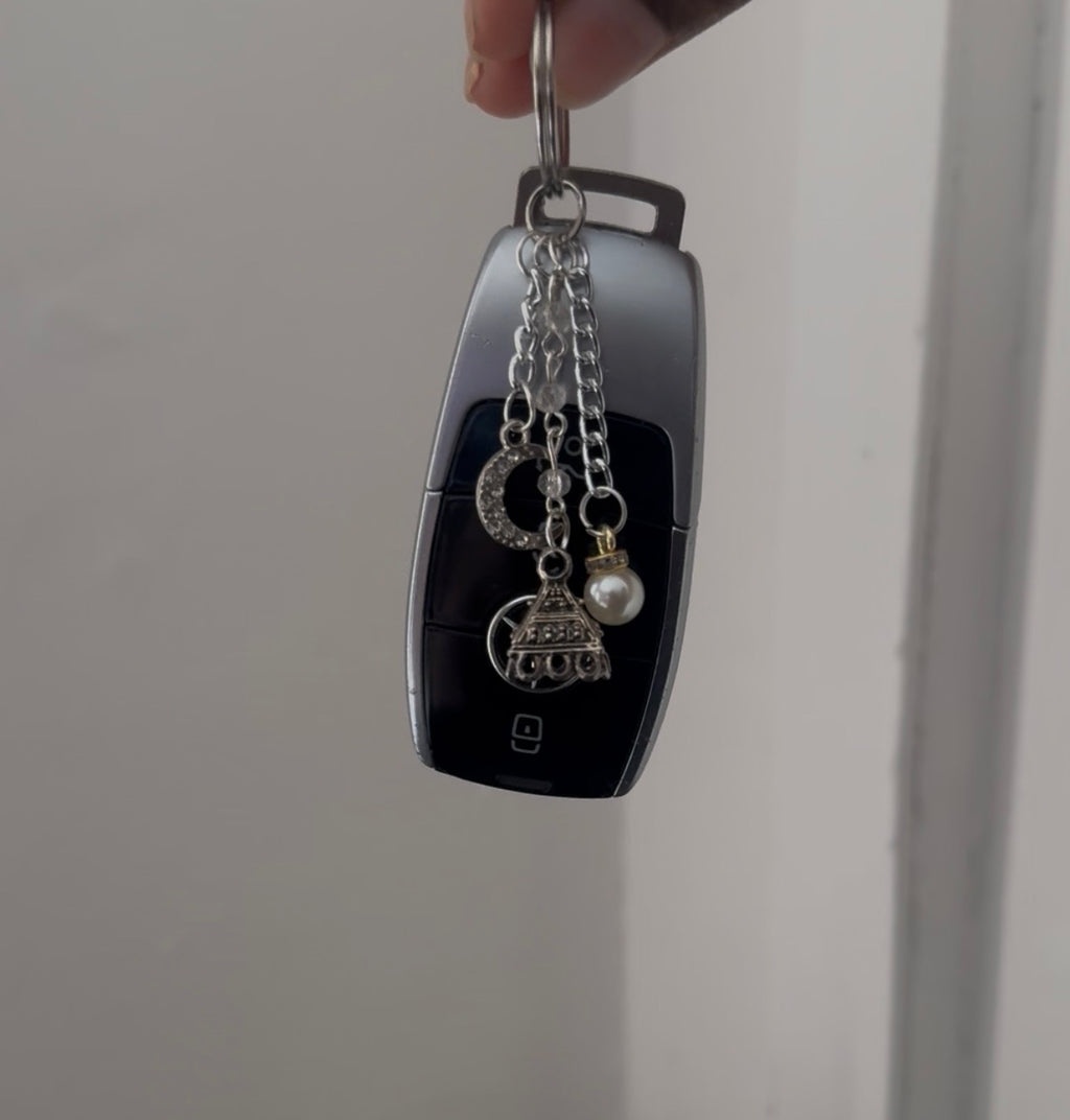Silver Jhumka key ring