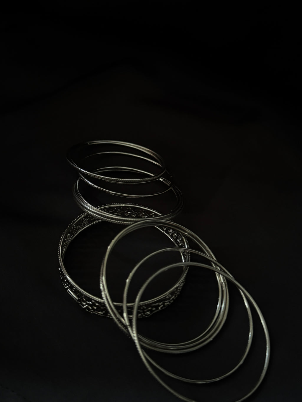 Kiara Silver Bangles