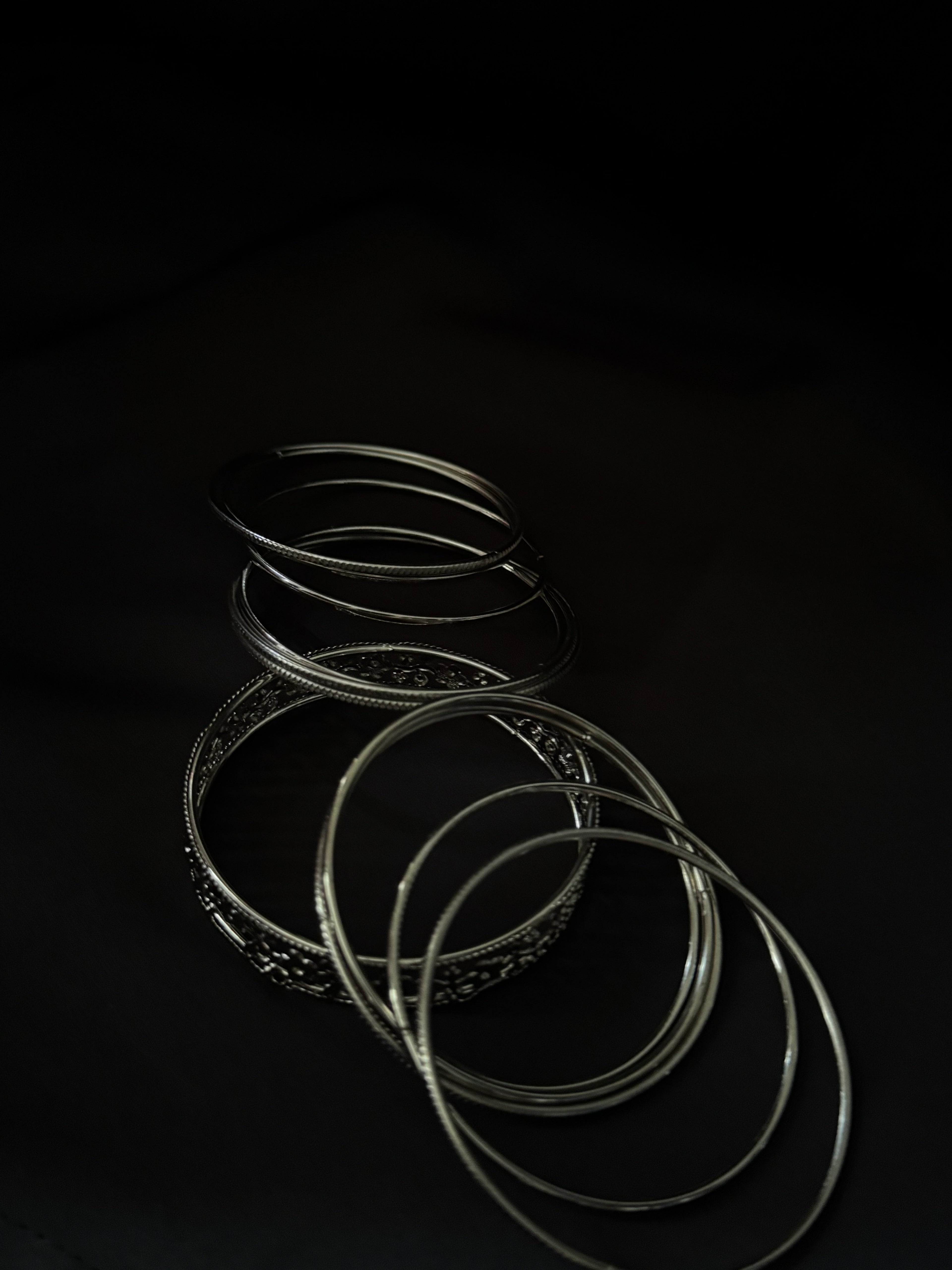 Kiara Silver Bangles
