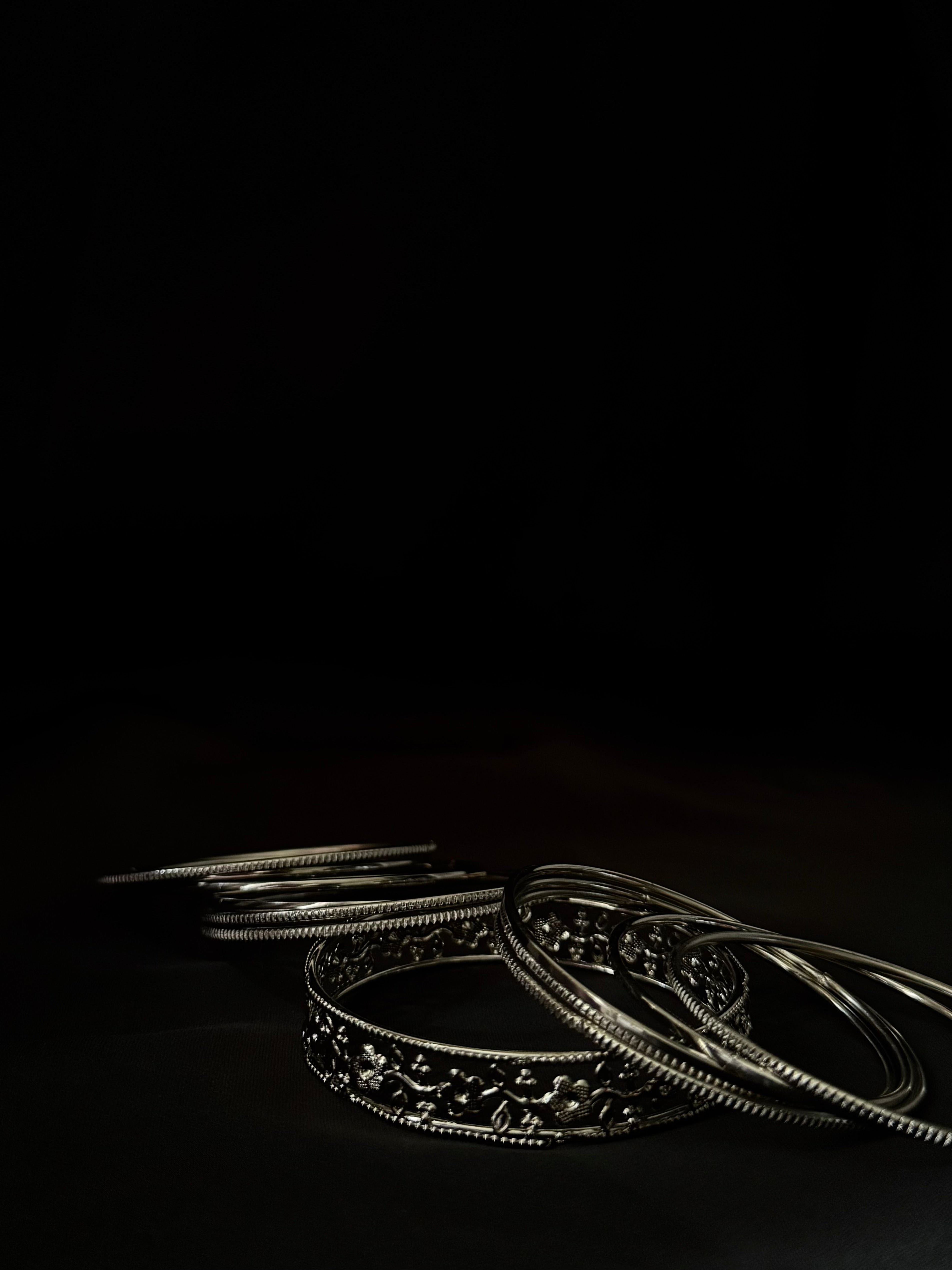 Kiara Silver Bangles