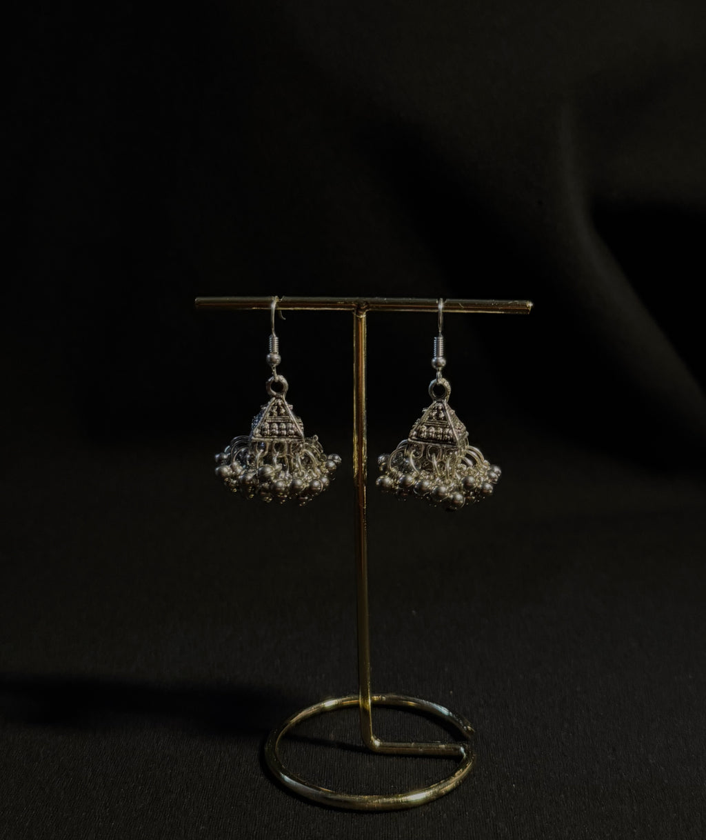 Sana Silver Jhumkas