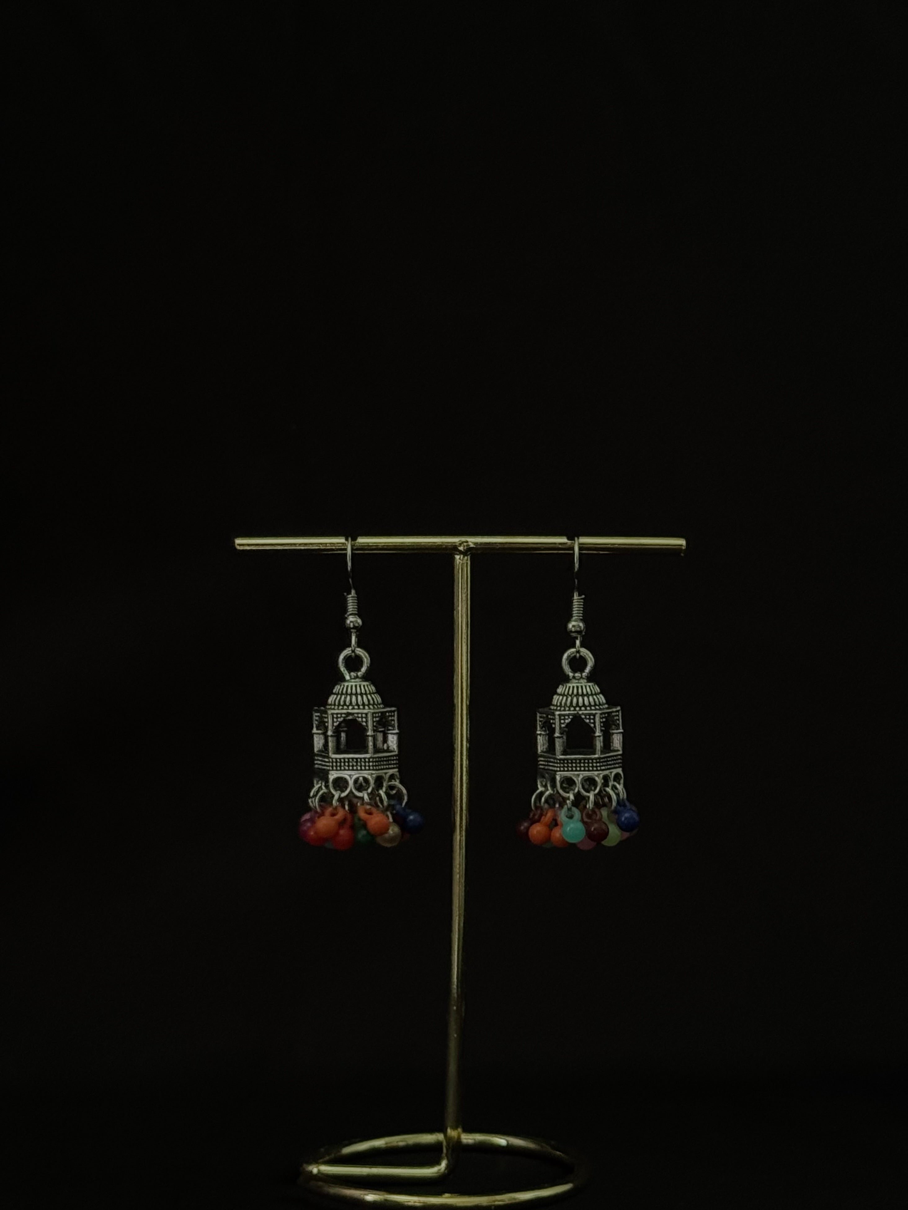 Silver Rangeela Mini Jhumka