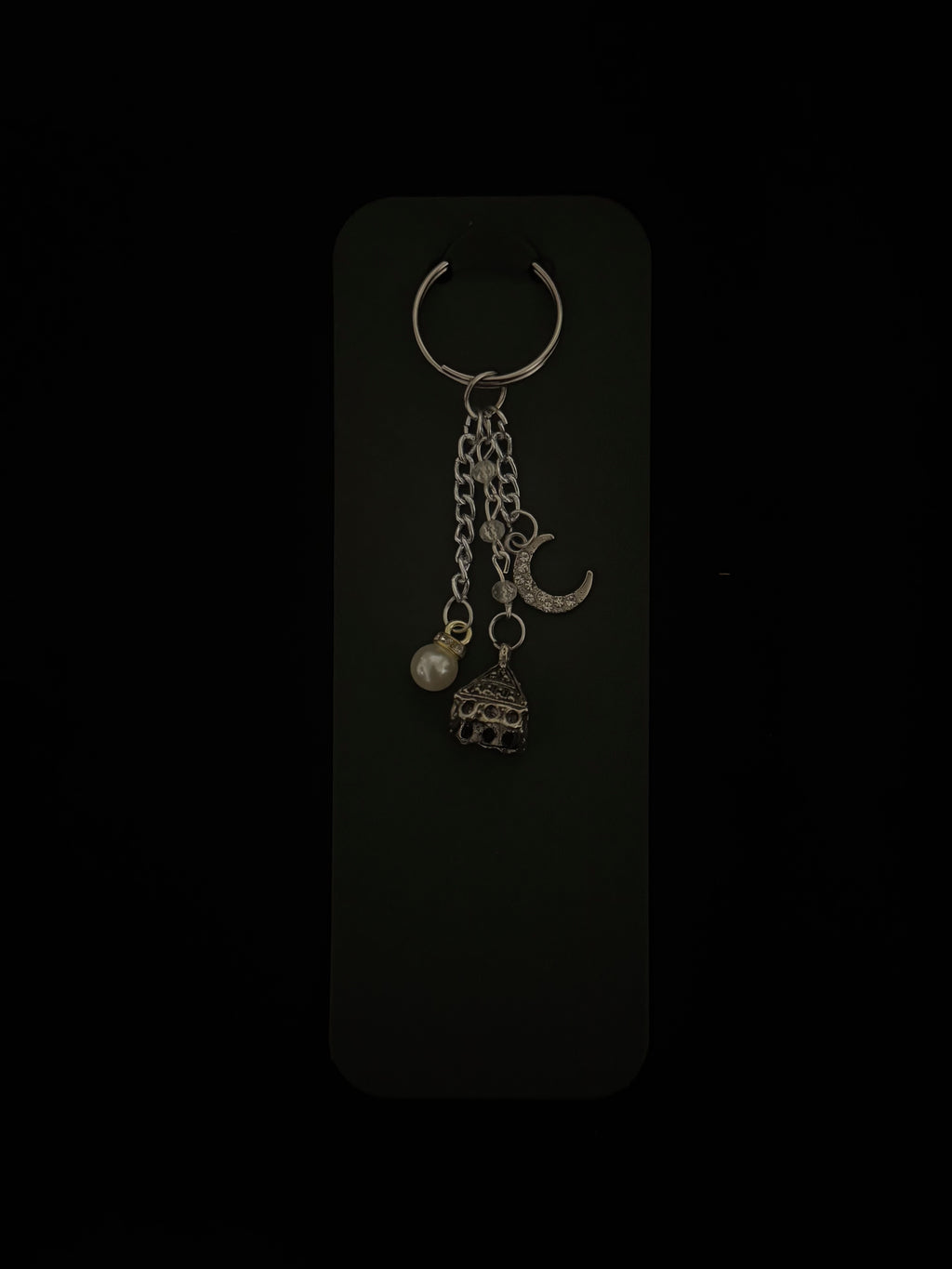 Silver Jhumka key ring