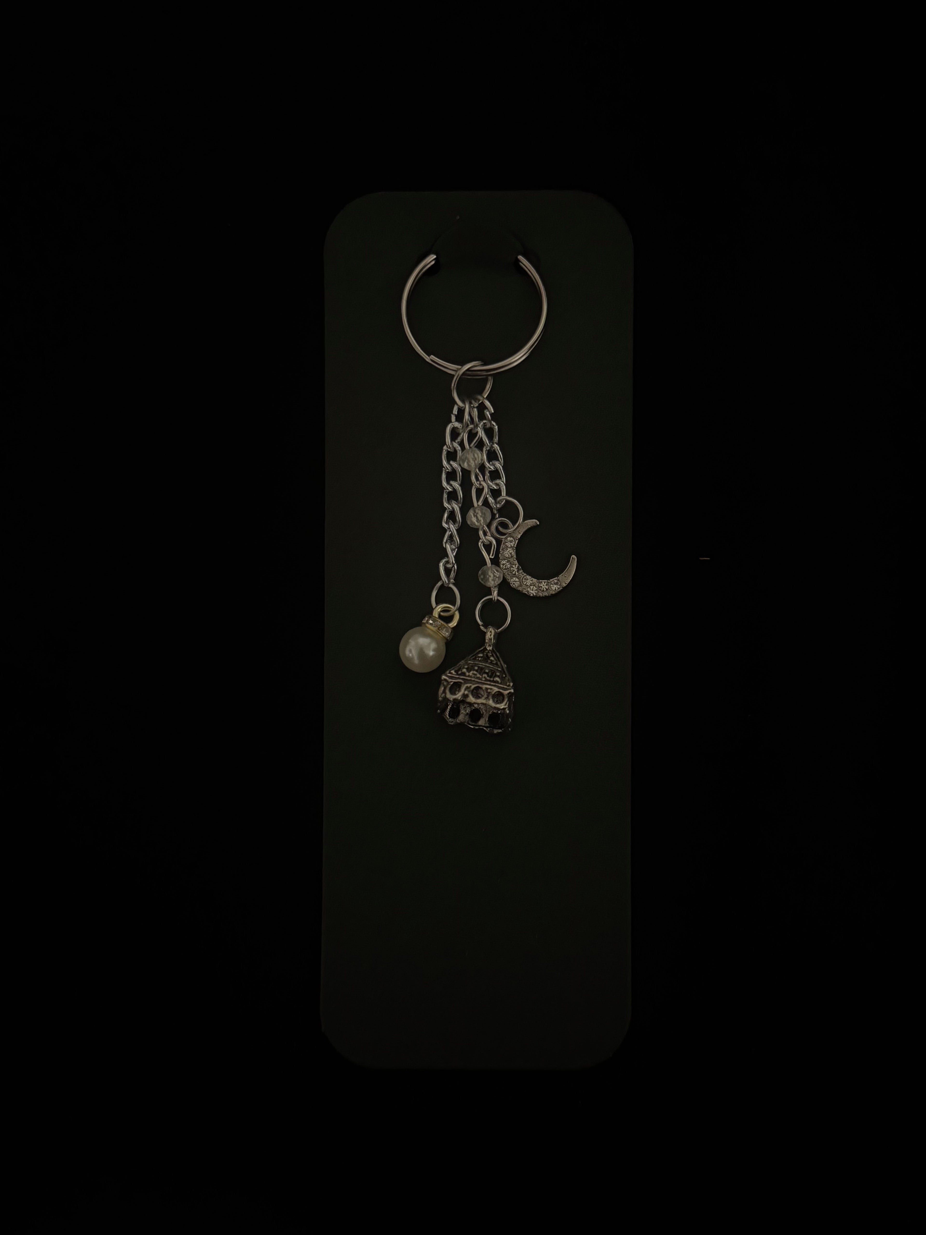 Silver Jhumka key ring