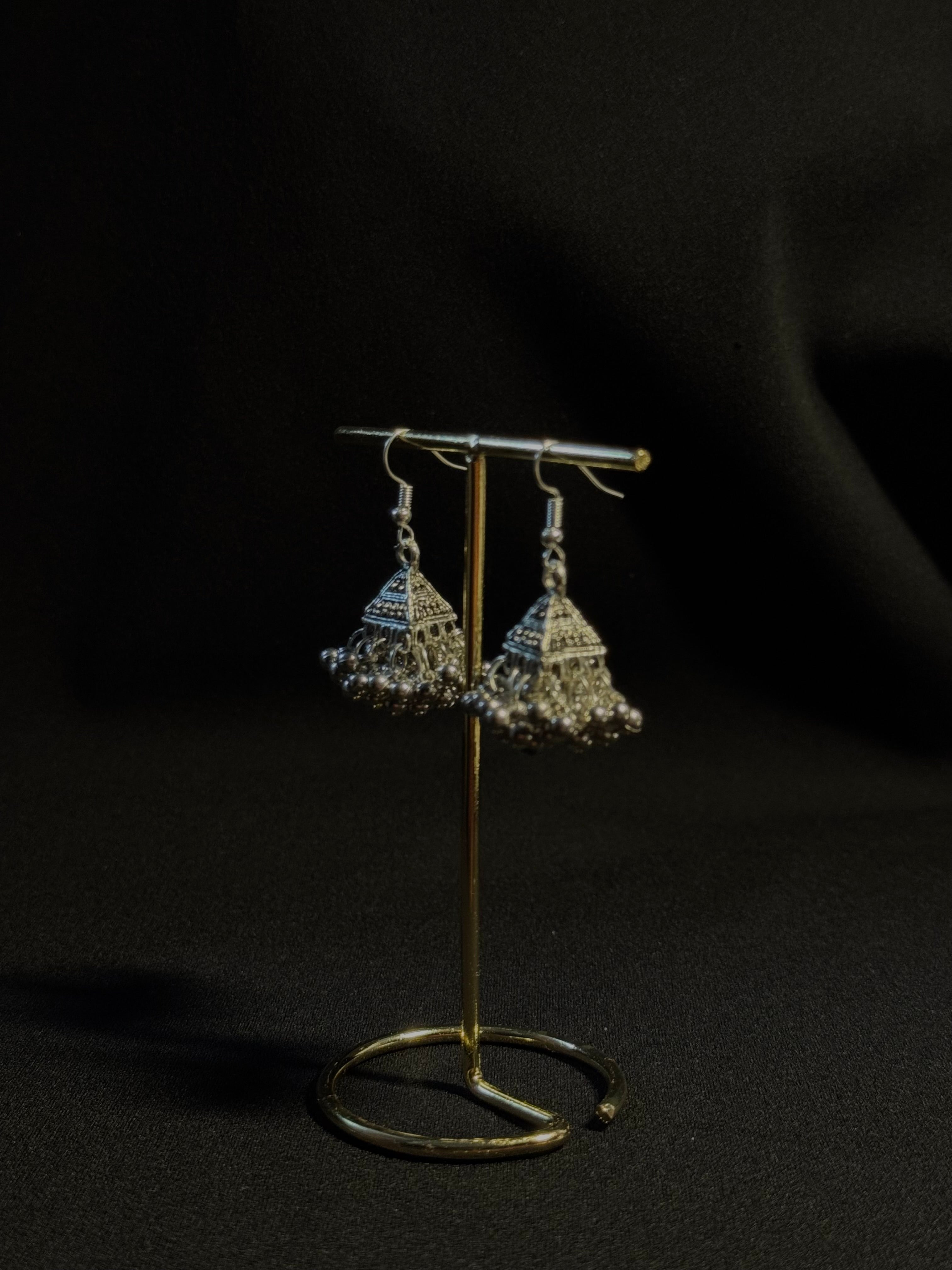Sana Silver Jhumkas